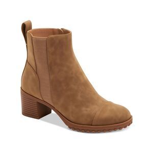 GIANI BERNINI Womens Brown Pulltab Sloann Round Toe Stacked Heel Booties 6 M